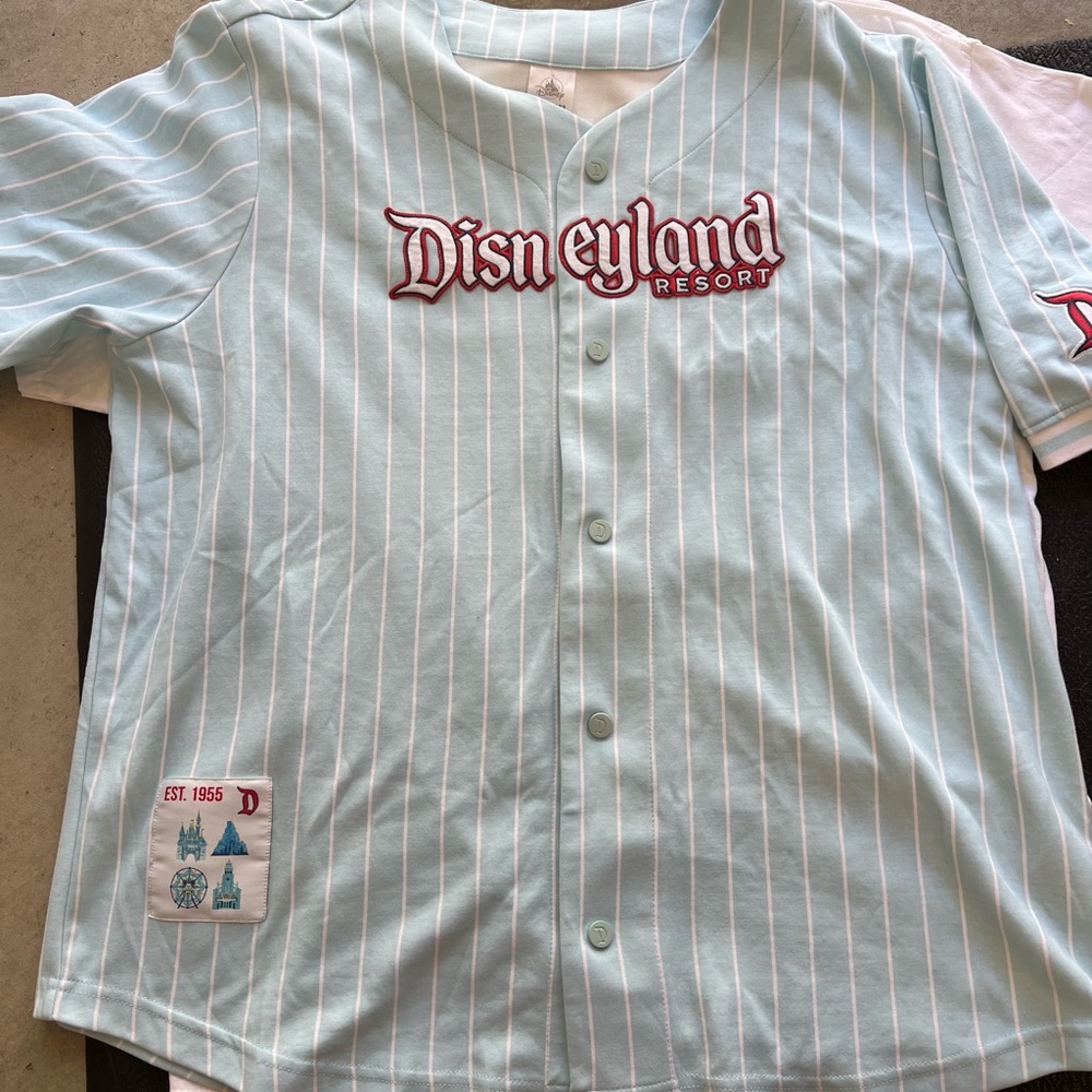 DISNEYLAND 55 LIGHT BLUE BASEBALL JERSEY